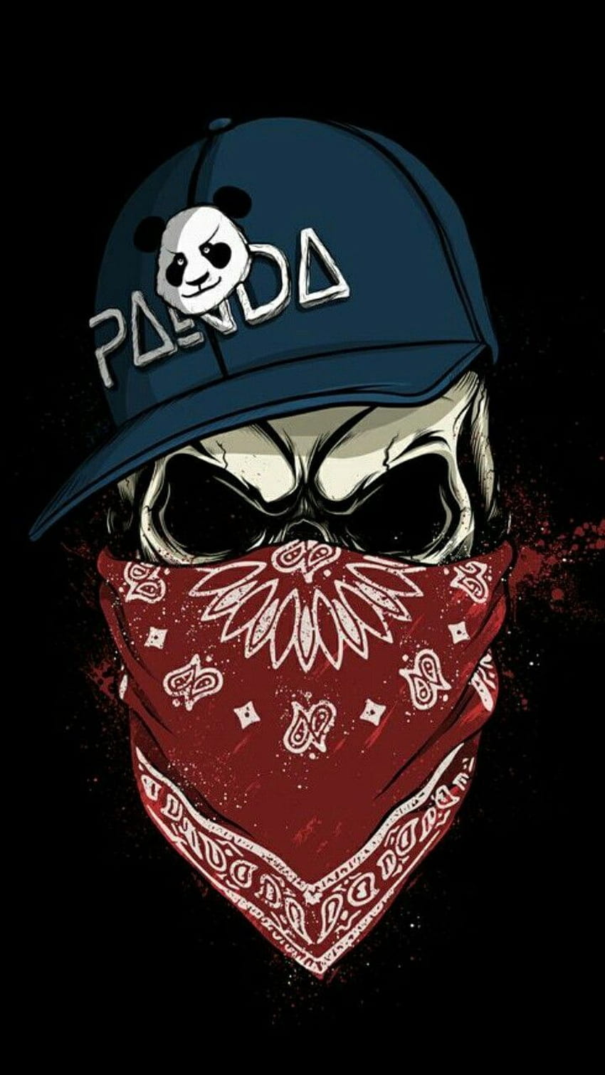 Red Bandana Gang . Skull , Thug life , Graffiti art, Gangster Skeleton HD phone wallpaper