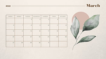 March 2022 Calendar Wallpaper 126078  Baltana
