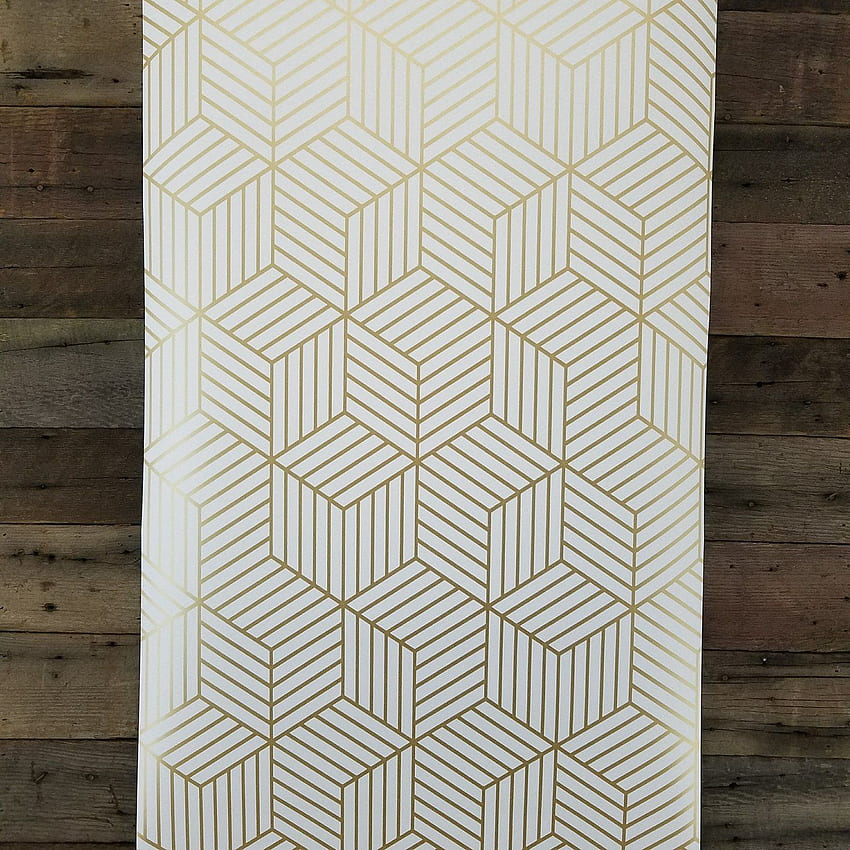Geometric Gold Hexagon Peel and Stick Mid Century Modern . RMK10704WP – D. Marie Interiors HD phone wallpaper