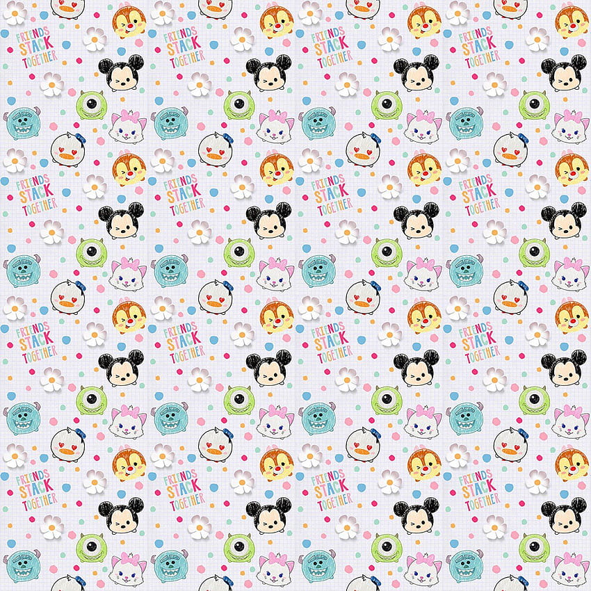 Springs Disney Tsum Tsum 65905 I Love My Friends $7.99 Yd HD phone wallpaper