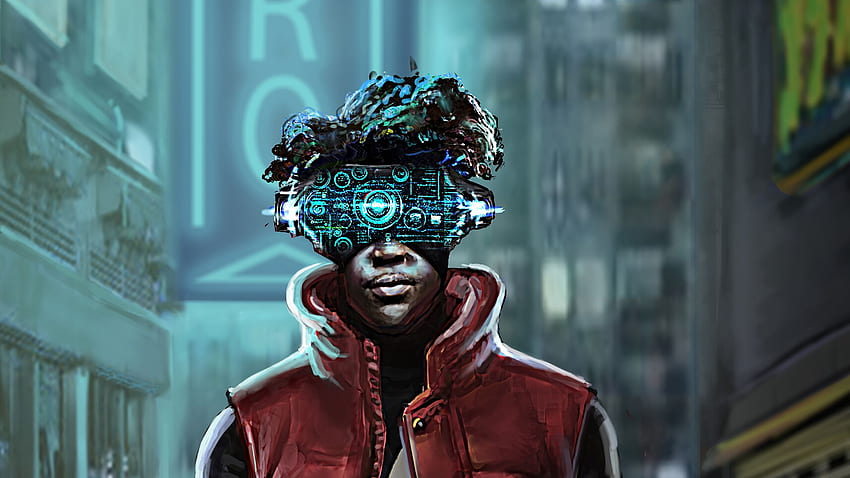 Neon Scifi Cyberpunk Alley, Artista, , , y fondo de pantalla