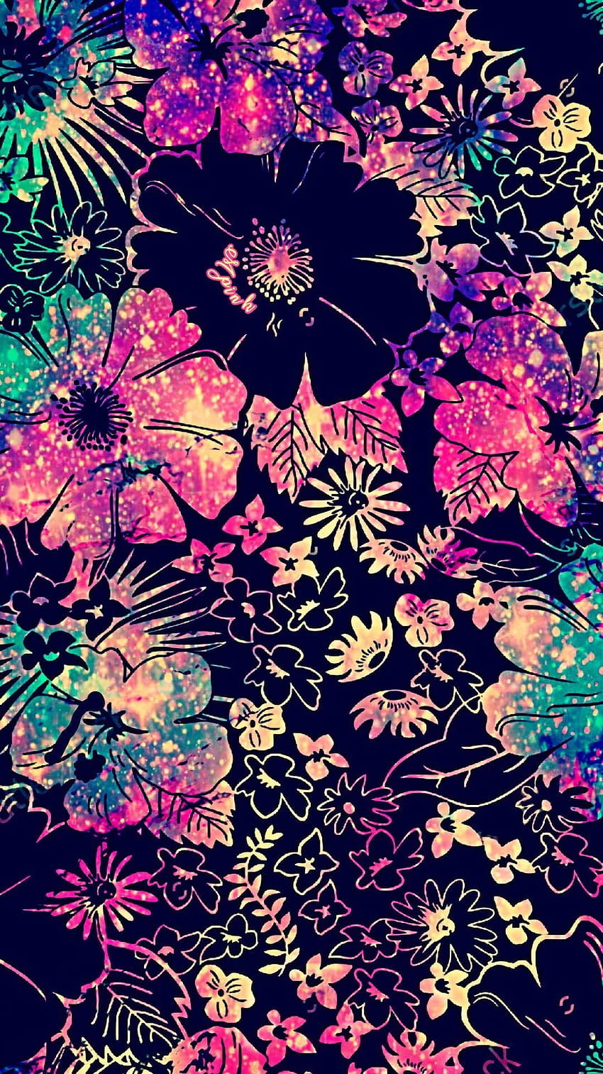 Grunge Flowers Galaxy HD phone wallpaper