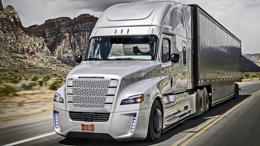 ֻ Freightliner Inspiration Truck – Erstes autonomes Fahren, Cascadia HD-Hintergrundbild