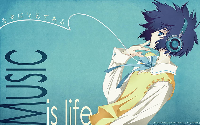 Anime Music Lover HD wallpaper