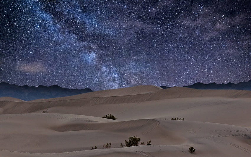 Cielo nocturno del desierto del Sahara fondo de pantalla