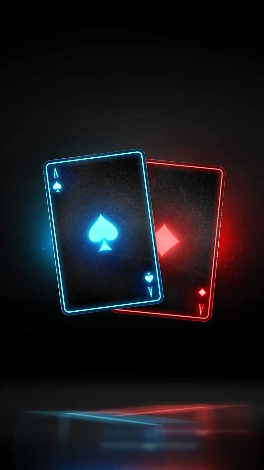 Neon Cards Poker — iPhone: iPhone Tapeta na telefon HD