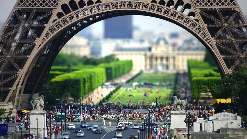 Der Eiffelturm, Straße, Europa, Fußgänger, Paris HD-Hintergrundbild