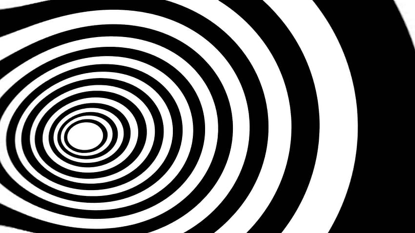 Espiral Hipnótica Ojo BW. Una espiral animada (forma de ojo), rotación lenta. En blanco y negro. Bucle sin problemas. Metraje de vídeo - VideoBlocks fondo de pantalla