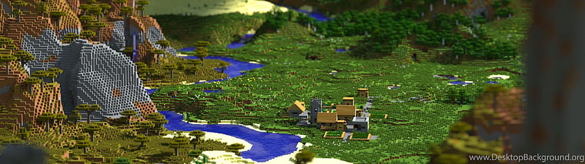 พื้นหลัง Minecraft 4fa Six, จอคู่ Minecraft วอลล์เปเปอร์ HD