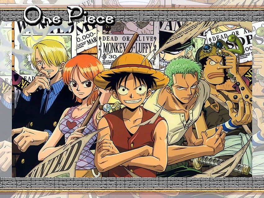 One Piece, Monkey D. Luffy, Sanji, Nami, Usopp, Roronoa Zoro / และพื้นหลังมือถือ วอลล์เปเปอร์ HD