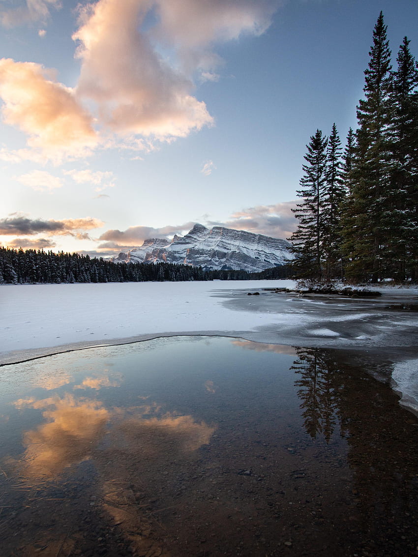 Природа, планини, лед, гора, покрити със сняг, заснежени HD тапет за телефон