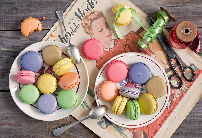 Food, Desert, Cookies, Multicolored, Motley, Macarons HD wallpaper