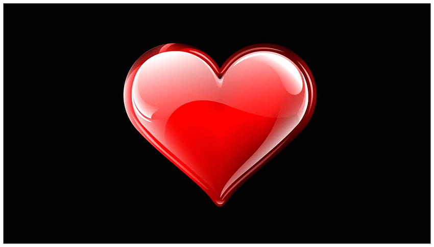Hot Red Heart Shapes With Background, Big Heart HD wallpaper