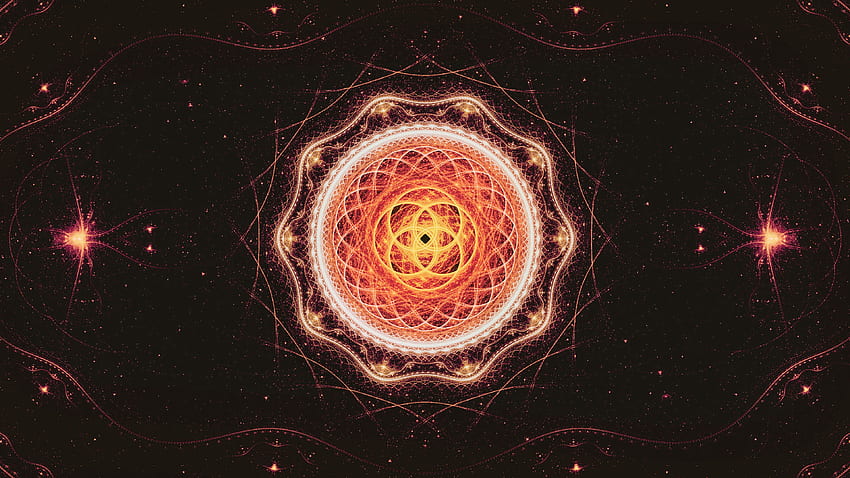 Mandala Fractal Pattern Tangled Abstraction Trippy . HD wallpaper