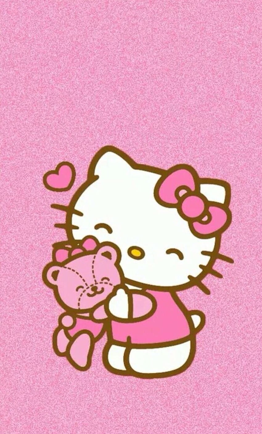 Cześć kotku . Hello Kitty, Hello Kitty, Hello Kitty Pink Tapeta na telefon HD
