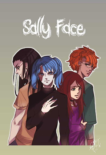 Sally face, sal, blue hair, mask, love, anime boy, HD phone wallpaper |  Peakpx