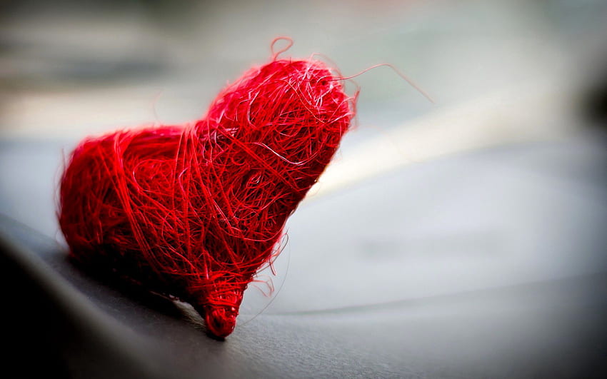 Love, Form, Design, Threads, Thread, Heart, Needlework HD wallpaper