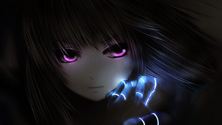 애니메이션 소녀 슬픈 어두운, 귀여운 애니메이션 소녀 어두운 HD 월페이퍼