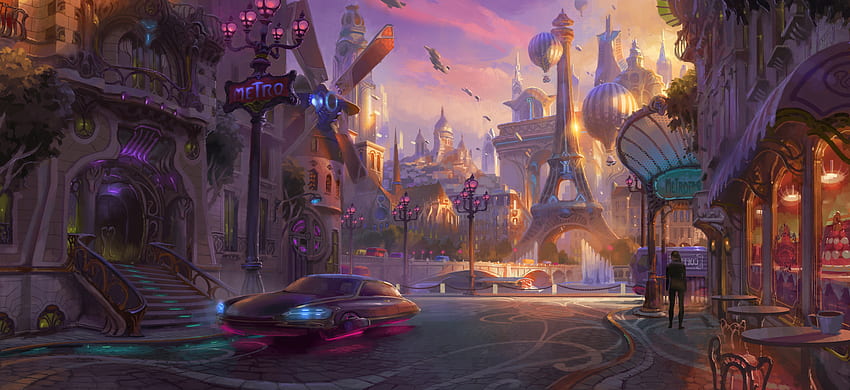 Fantasie, Stadt, Overwatch, Spiel HD-Hintergrundbild