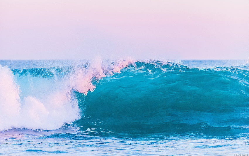 Vibrant pink and blue hues of the ocean • . Computer , Designlovefest , Aesthetic HD wallpaper