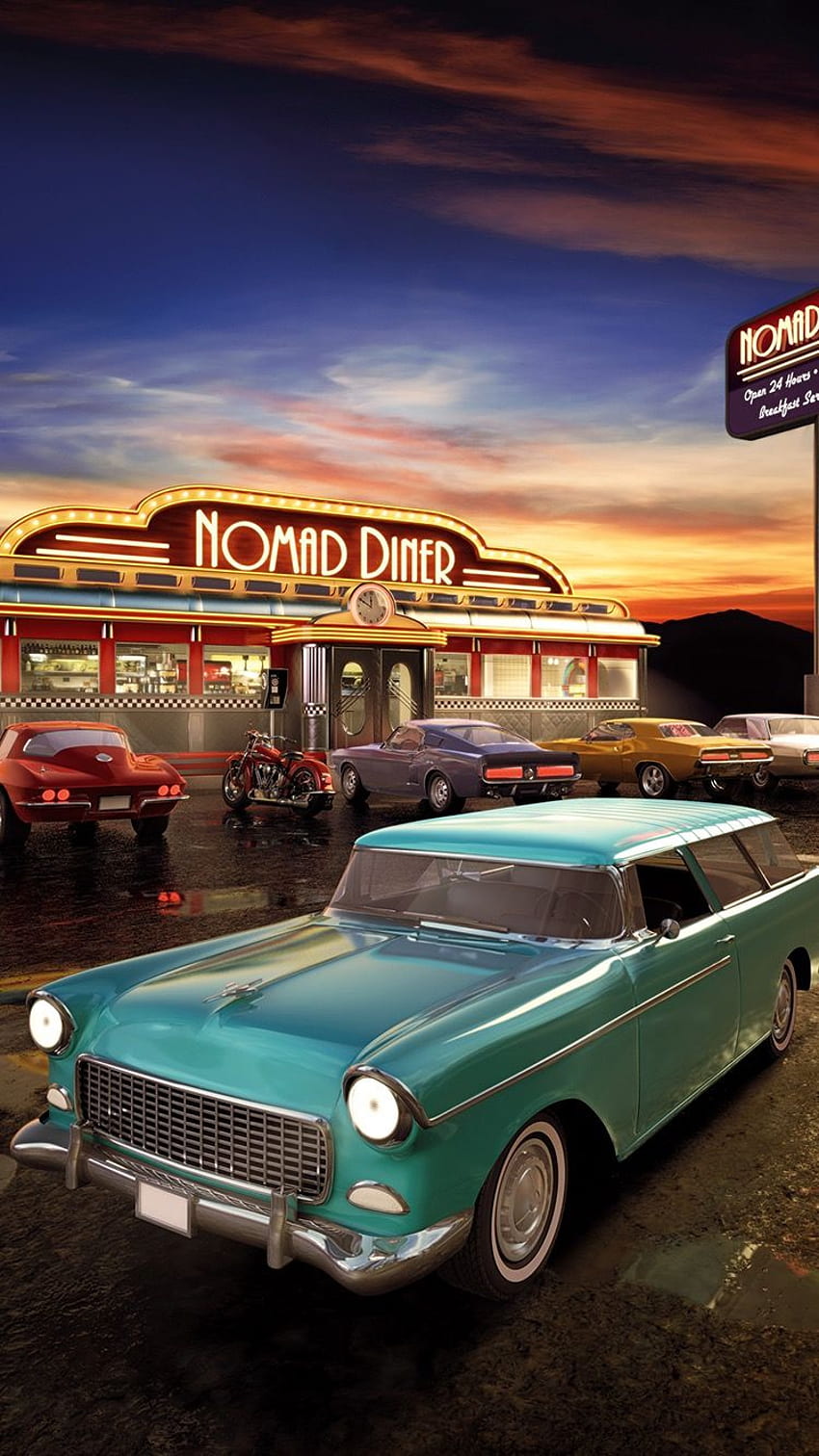 Retro Diner 03, 50er, Retro50er HD-Handy-Hintergrundbild