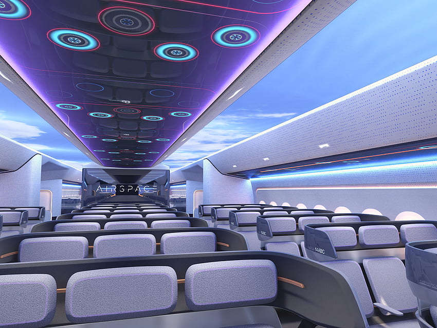 Airbus's new model will know when you've unbuckled your seatbelt, Airplane Cabin HD wallpaper