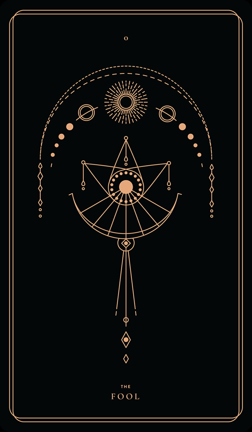 Il Matto – Carte dell'Anima. Tatuaggio della carta dei tarocchi, carte dell'anima, arte delle carte dei tarocchi, tarocchi della ruota della fortuna Sfondo del telefono HD