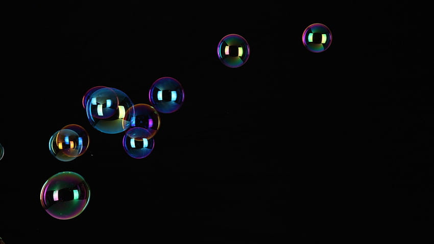 Bubbles, Dark, Flight, Bubble HD wallpaper