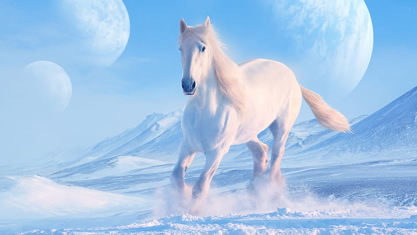White horse running HD wallpapers | Pxfuel