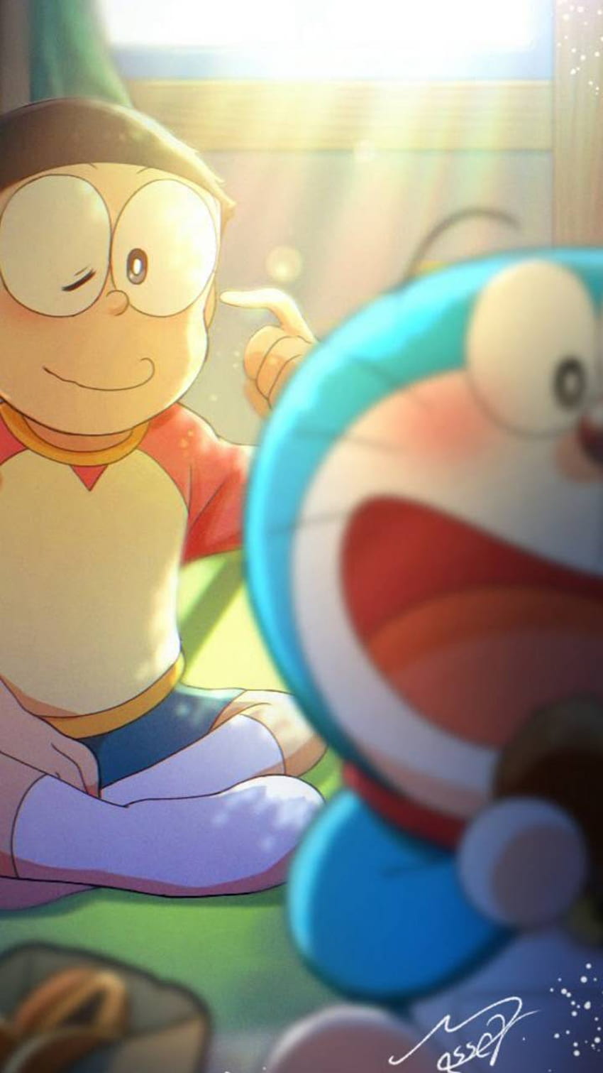 Doraemon, linda Nobita fondo de pantalla del teléfono