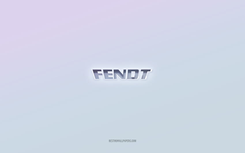 Fendt logo, cut out 3d text, white background, Fendt 3d logo, Fendt emblem, Fendt, embossed logo, Fendt 3d emblem HD wallpaper