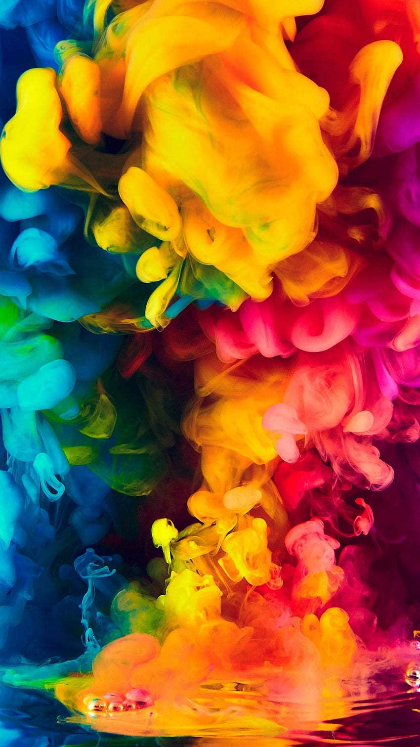 다채로운, 잉크, 연기, 활기 넘치는, 그래픽 HD 전화 배경 화면