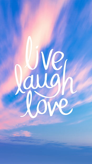 Live laugh love love quote with modern background Vector Image