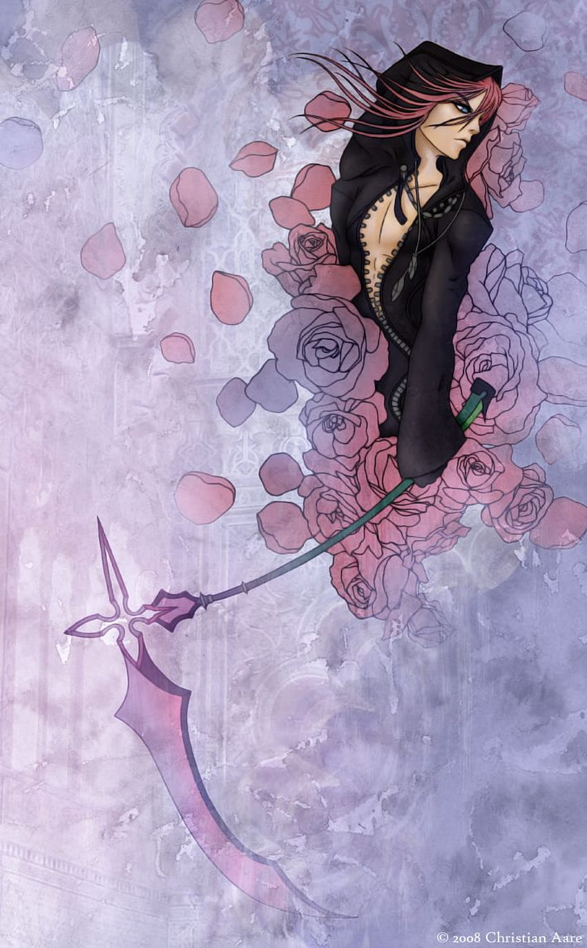 Scythe_of_Petals_by_Korpinkynsi - Marluxia fan Art, Kingdom Hearts Marluxia HD phone wallpaper