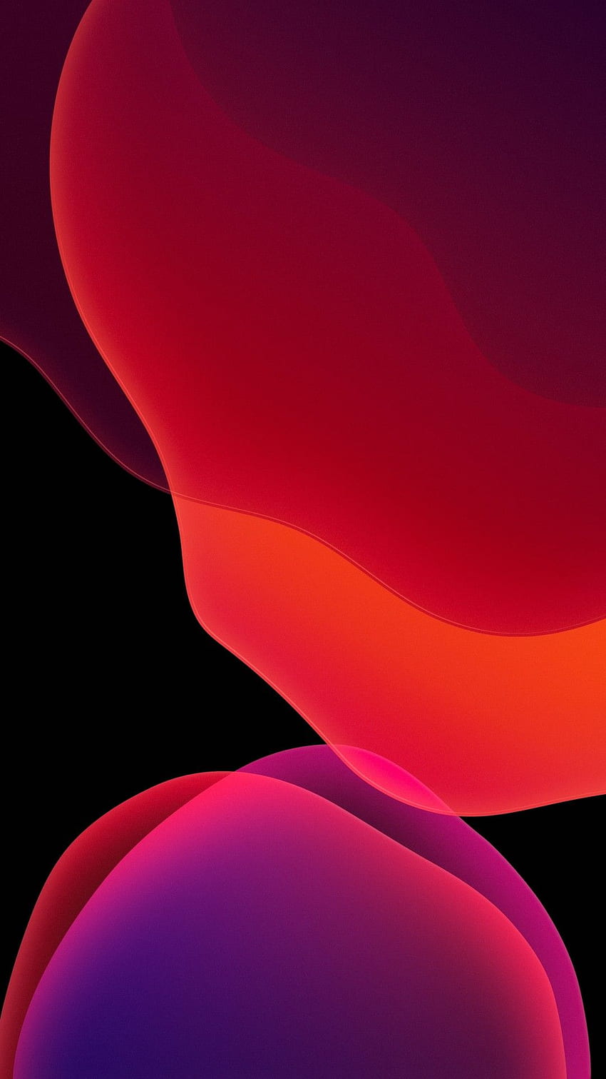 iOS 13, iPadOS, Dark mode, Red, Gradient, , Abstract, Dark Pink HD phone wallpaper