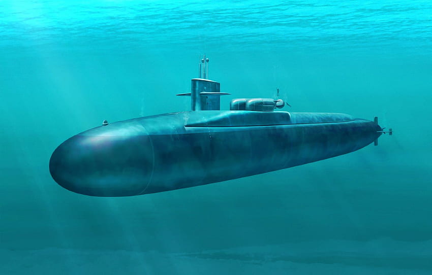 war, art, painting, submarine, USS FLORIDA SSGN - for , section оружие HD wallpaper