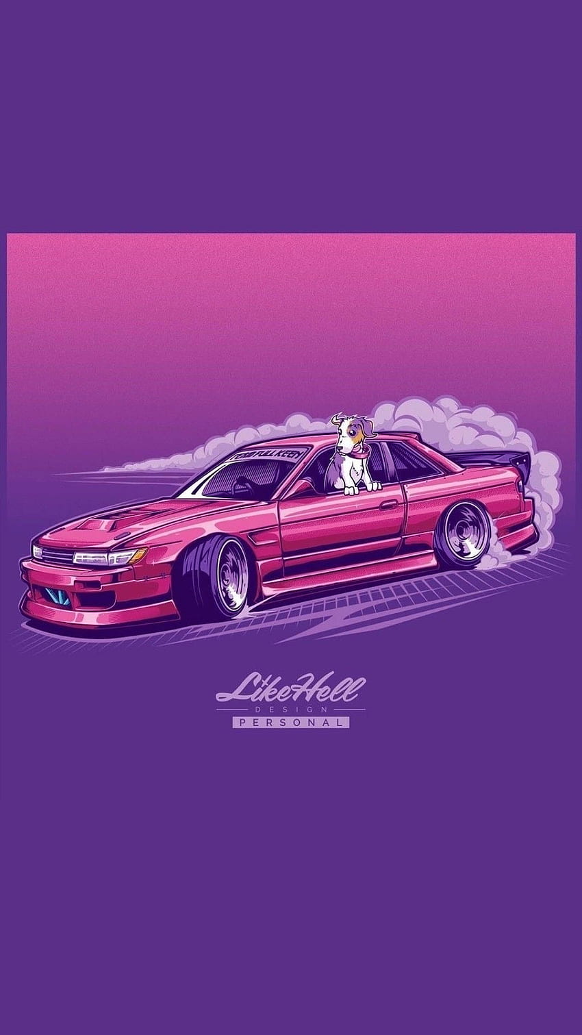 Drifting Nissan SX and anime girl Sticker for Sale by carrevolution   Redbubble