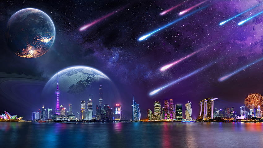 Meteor Falling iPhone Wallpaper  Futuristic art, Cyberpunk aesthetic,  Cyberpunk city