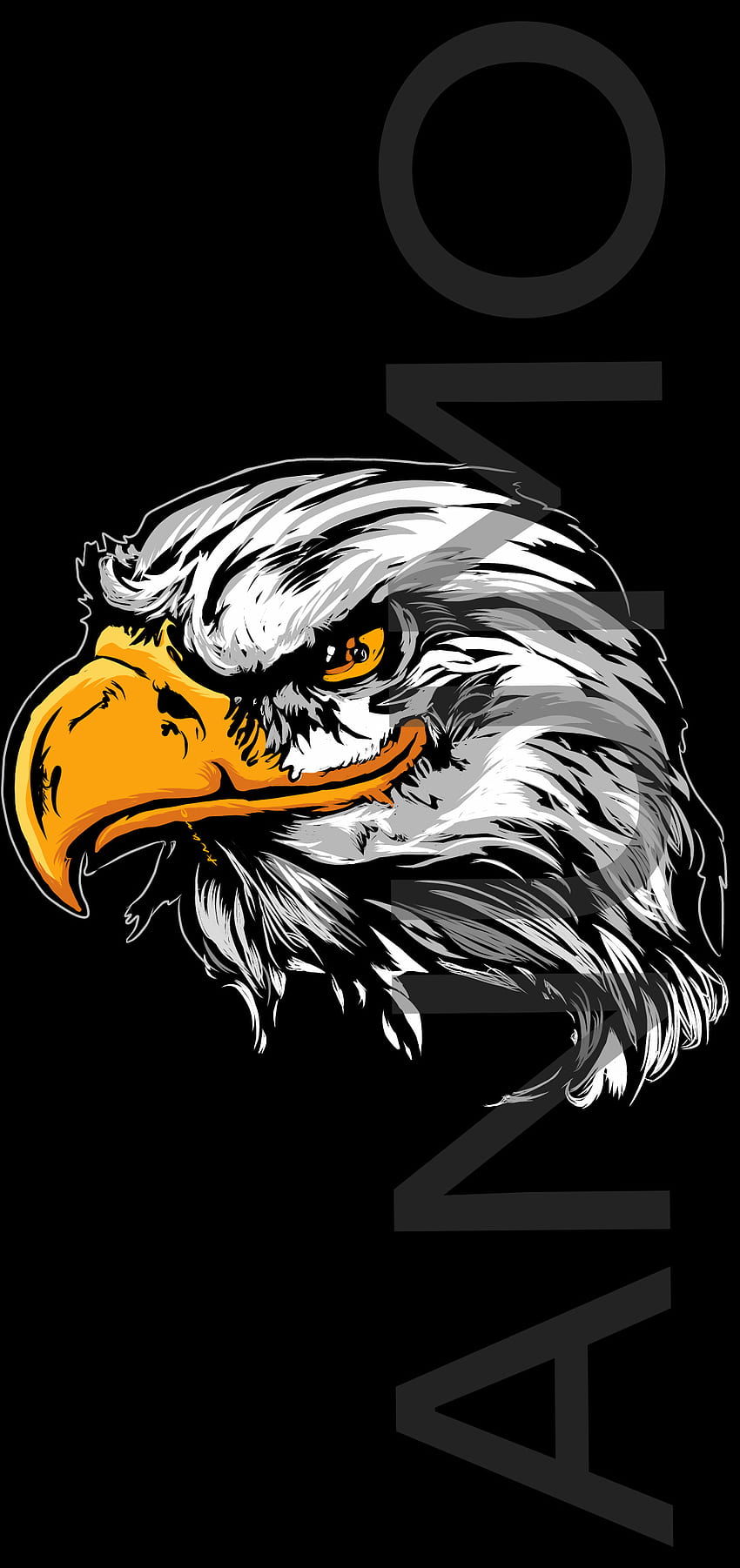 Eagle, art, beak, black HD phone wallpaper