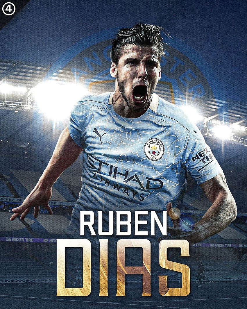 Ruben Dias nach Man.City. Ruben Dias, Mannschaft von Manchester City, Logo von Manchester City HD-Handy-Hintergrundbild