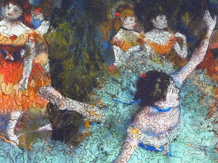 Green Dancer Edgar Degas. Liberty Puzzles wooden jigsaw 43 HD wallpaper