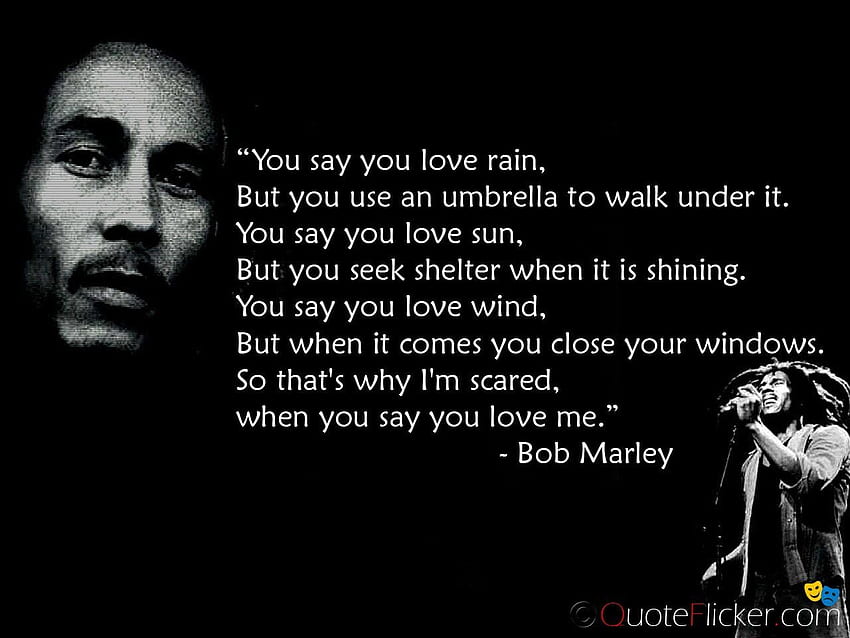 Bob Marley는 One Love One Heart를 인용합니다. HD 월페이퍼