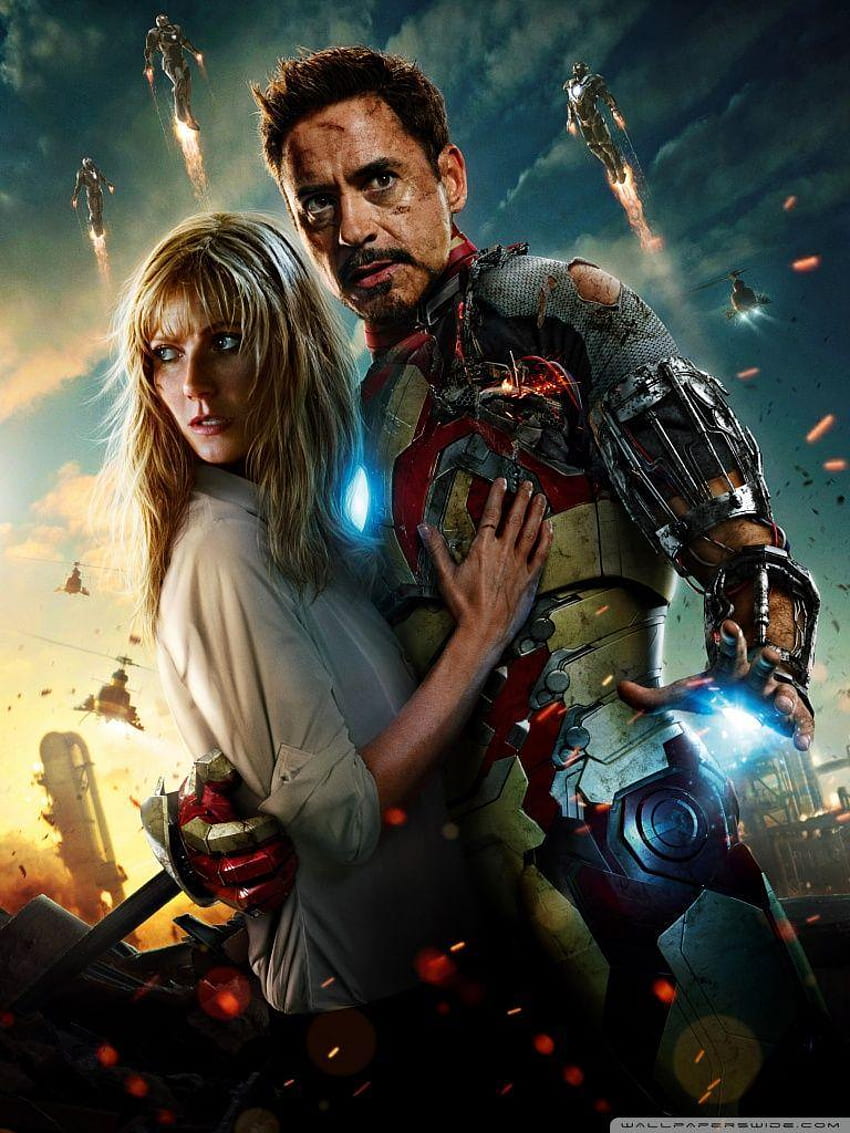 Tony Stark y Pepper Potts, Iron Man Pepper Potts fondo de pantalla del teléfono