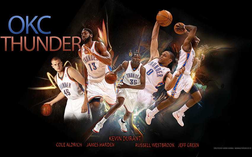 Oklahoma City Thunder, Thunder Basketball HD wallpaper