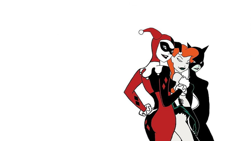 Harley Quinn Catwoman And Poison Ivy, Poison Ivy Cartoon HD wallpaper
