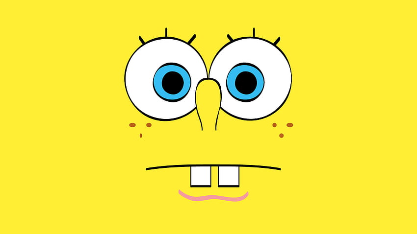 Спонджбоб Смешни лица. Забавен анимационен филм Спондж Боб Жълто изражение на лицето Висока разделителна способност. Спонджбоб, Сладък лаптоп, Карикатура, Спонджбоб компютър HD тапет