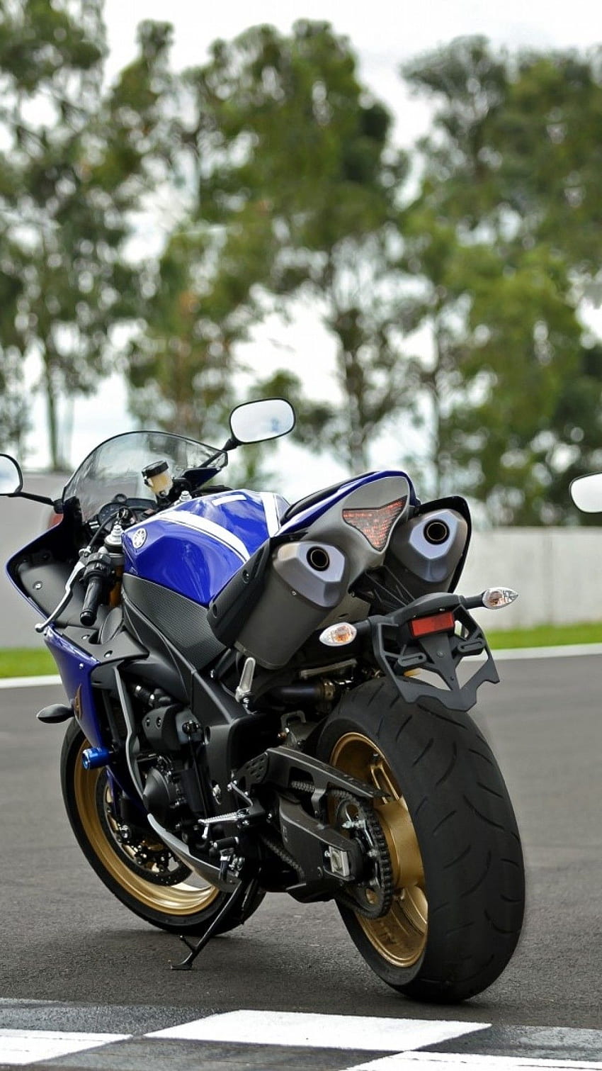 Yamaha Yzf R1, Vista Trasera, Motocicleta fondo de pantalla del teléfono