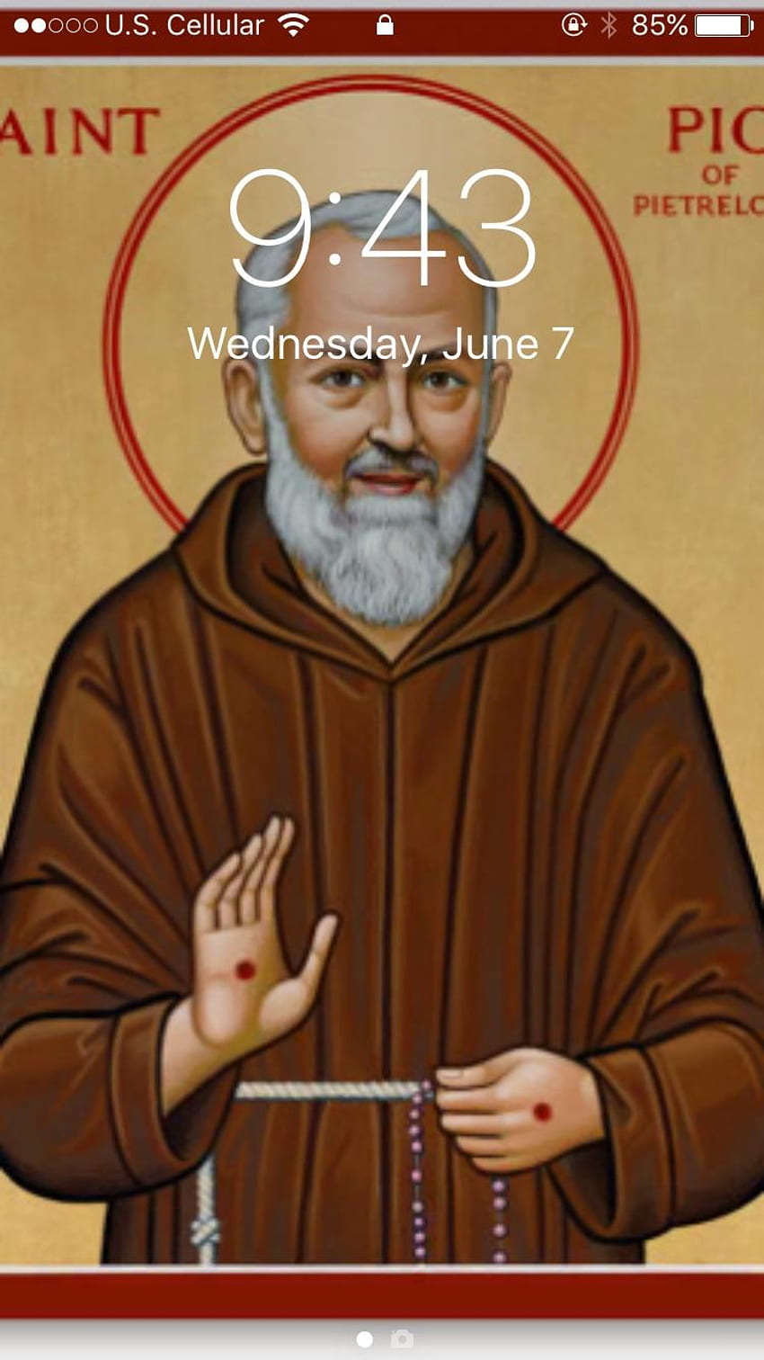 ไอโฟนของฉัน. Padre Pio หรือ pro nobis!: นิกายโรมันคาทอลิก วอลล์เปเปอร์โทรศัพท์ HD