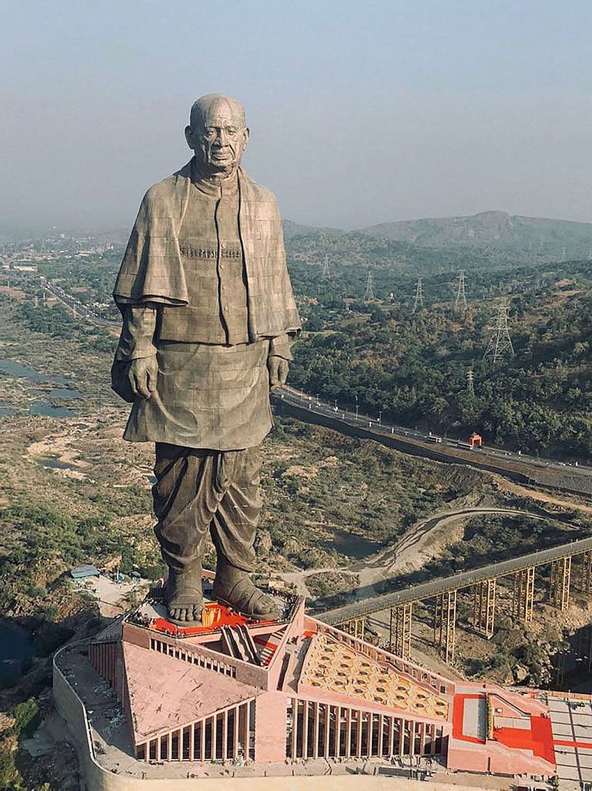 통일의 조각상: 세계에서 가장 높은 Sardar Vallabhbhai 동상, Sardar Patel HD 전화 배경 화면
