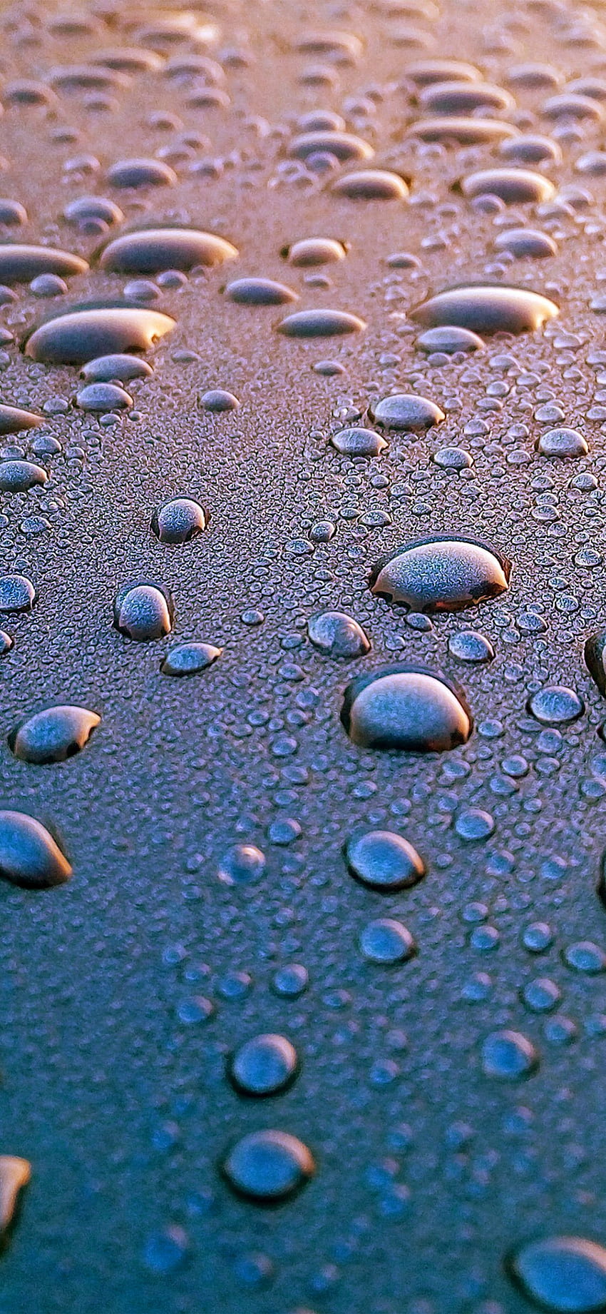 Водна капка дъжд студен син модел фон iPhone X HD тапет за телефон
